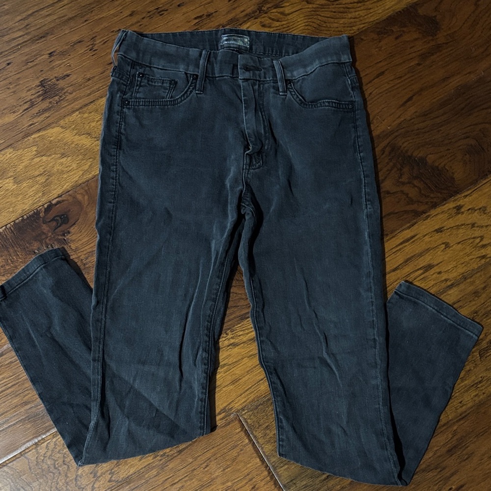 MOTHER Women's Dark Gray Skinny Jeans